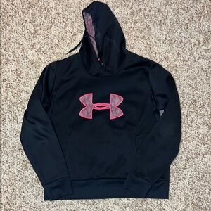Under Armour Black Hoodie with Pink Logo